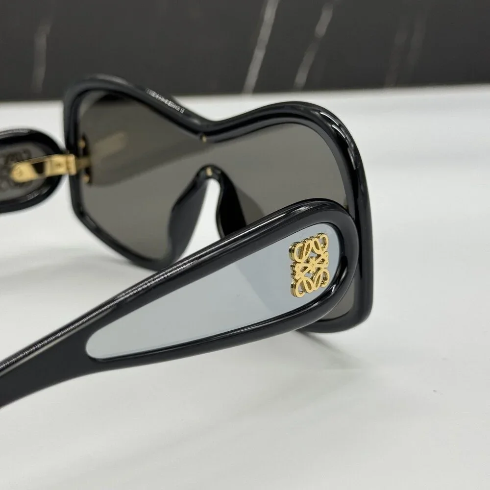 NEW LOEWE LW40131I 01C, SILVER BLACK UNISEX SUNGLASSES LOEWE